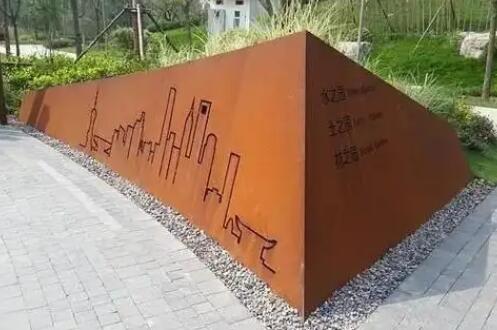 光泽耐候钢挡土墙